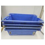 4 Storage Tote Bins 21 x 12 x 6.5"h