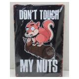 New Squirrel Metal Sign 8" x 12"