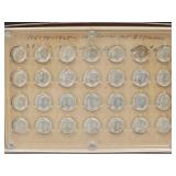 28 Silver Roosevelt Dime Coins Displayed