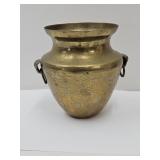 Vintage Chinese Brass Vase 6 1/2" high