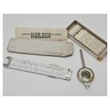 VTG Map Meter Wheel & Sterling Silver Slide Rule