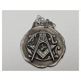 Antique 1915 Sterling Silver Masonic F.O.B.