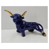 Mid Century Ceramic Bull Planter  15" Long
