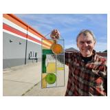Local Artist Stained Glass Art   17 1/4 x 8 1/4