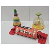 Vintage Toys Tomy Push Toy & Wibbler  & Stacking