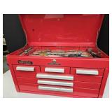 Nice Red Kennedy  7 Drawer Tool Box w Key & Tools