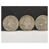 1945  56 59 Silver Washington Quarters Coins
