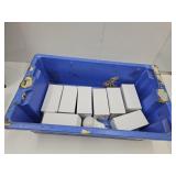 1 Storage Tote Bin & 8  LED Light Bulbs