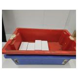 2 Storage Bins 12 x12 x 6.5"  & 4 Light Bulbs