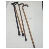 4 Walking Canes 34" to 36"Long