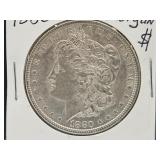 1880 Silver Morgan Dollar Coin