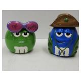 2 Ceramic M&M Candy Jars