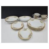 Vintage Japan China Diamond Pattern Dishes