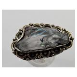 Sterling Silver & Quartz Ring Sz 9