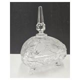 Beautiful Crystal Candy Dish 9"H