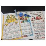 VTG Tea Towels & Blue Pottery see size