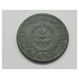 1868 Two Cent Coin
