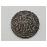 1865 2 Cent Coin