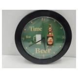 NEW Beer Clock Red Hawk 10" w Box