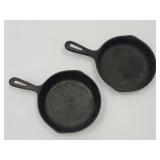 2 Cast Iron Skillets- see sizes