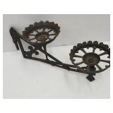 Cast Iron Eastlake Double Plant Oil Lamp Holder