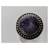 Sterling Silver & Amethyst Ring Adj. Sz