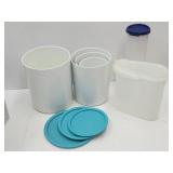 Tupperware Cannisters 1 Lid Cracked, & Storage Con