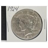 1924 Silver Peace Dollar Coin