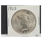 1923 Silver Peace Dollar Coin