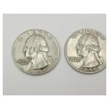 2 Silver 1959 Quarter Coins