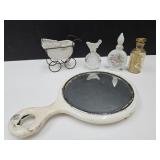 Perfume Bottles, Japanese Hand Painted , Mirror +