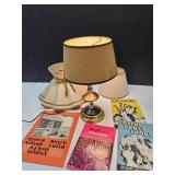 VTG Lamp with Shades Sculpture Hourglass Playbills