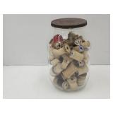 1 Gallon Glass Jug w Wooden Spools