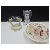Glass Bells & Angel Homer Laughlin Bowl