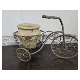 Metal Tricycle Plant Holder w  &  Planter 18"L