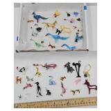 Large Lot of Glass Miniature Animals +