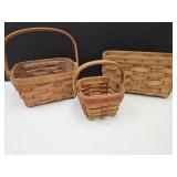 3 Longaburger Baskets 4.5