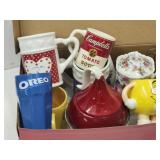 Teapot, Adv Mugs, Campbells, Oreo, +