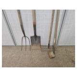 Lawn & Garden Tools Pitch Fork, Roof Shovel +