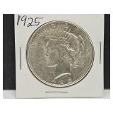 1925 Silver Peace Dollar Coin