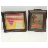 11 X 14 Framed Advertising & 15 X 13 Frame