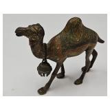 VTG Brass Camel Ttched Figurine 5" Long