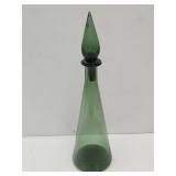 VTG Spruce Green Blenko Decanter 12.5"H