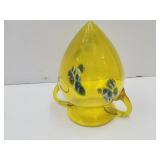 VTG Yalos Murano Yellow/Green Amphora Vase 11"