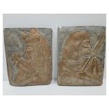 VTG Stand stone chalkware Egyptian Wall Art Seepic