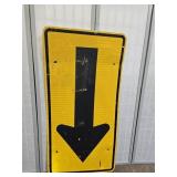 STRAIGHT AHEAD Metal Sign 24 x 48 "