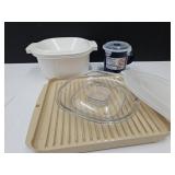 Microwave Dishes 5 pc. Rubbermaid Casserole 3 qrt