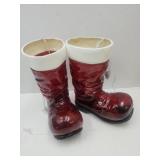Large 14" high Light Up SANTA Large Boots