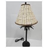 Bombay Bronze Lamp Hand Carved Bone Tile Shade