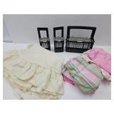 Rnd Hall Table Cloth, Bedroom shams,skirt, baskets